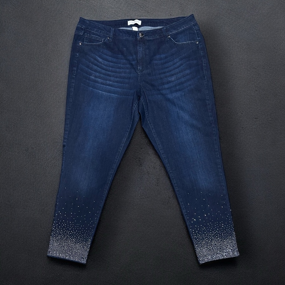 Lane Bryant Skinny Jeans w / sequincs 
Size 20W / Stretchy /